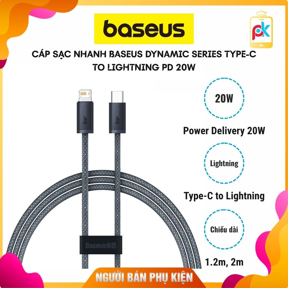 Cáp sạc nhanh Baseus Dynamic Series Type-C to Lightning PD 20W – Nhỏ gọn, chắc chắn, hỗ trợ sạc nhanh cho iPhone
